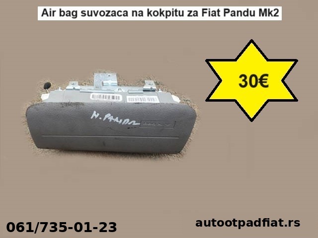 Air bag suvozaca na kokpitu za Fiat Pandu Mk2