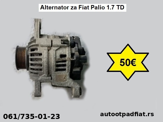 Alternator za Fiat Palio 1.7 TD