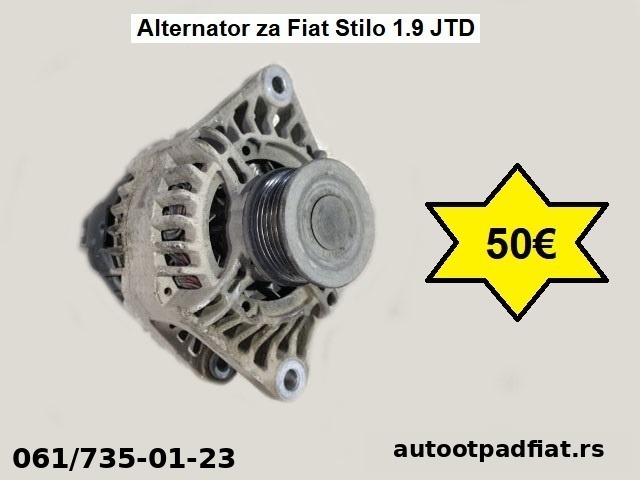 Alternator za Fiat Stilo 1.9 JTD