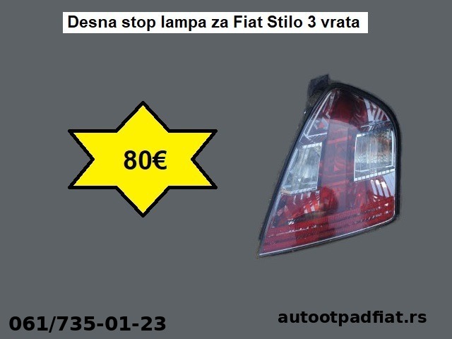 Desna stop lampa za Fiat Stilo 3 vrata