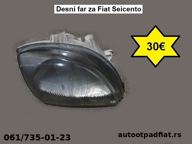 Desni far za Fiat Seicento