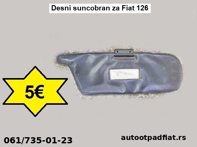 Desni suncobran za Fiat 126
