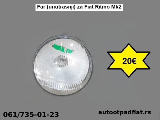 Far (unutrasnji) za Fiat Ritmo Mk2