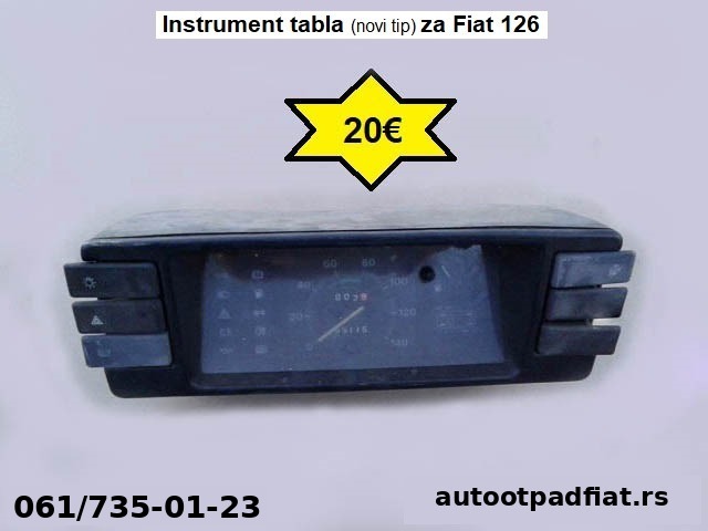 Instrument tabla (novi tip) za Fiat 126