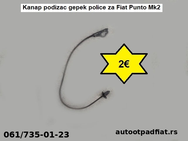 Kanap-podizac gepek police za Fiat Punto Mk2