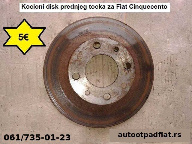 Kocioni disk Prednjeg tocka za Fiat Cinquecento