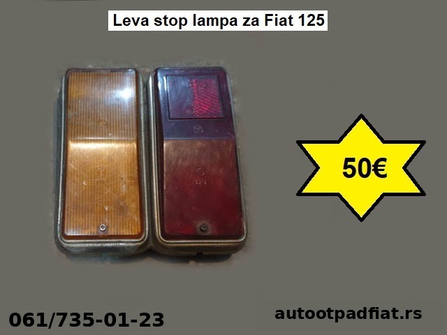Leva stop lampa za Fiat 125
