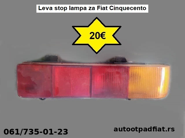 Leva sto lampa za Fiat Cinquecento