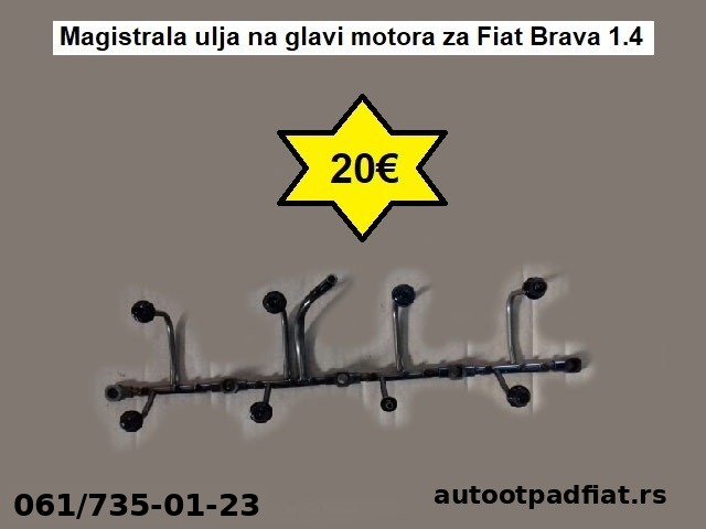 Magistrala ulja na glavi motora za Fiat Brava 1.4