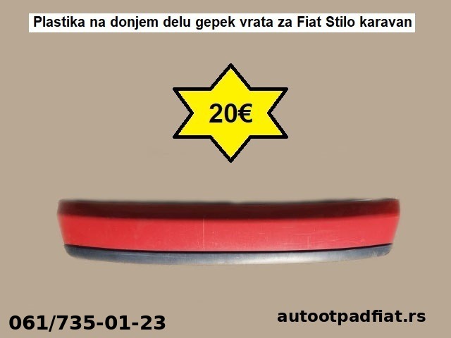 Plastika na donjem delu gepek vrata za Fiat Stilo karavan