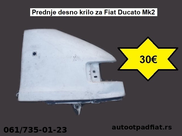 Prednje desno krilo za Fiat Ducato Mk2