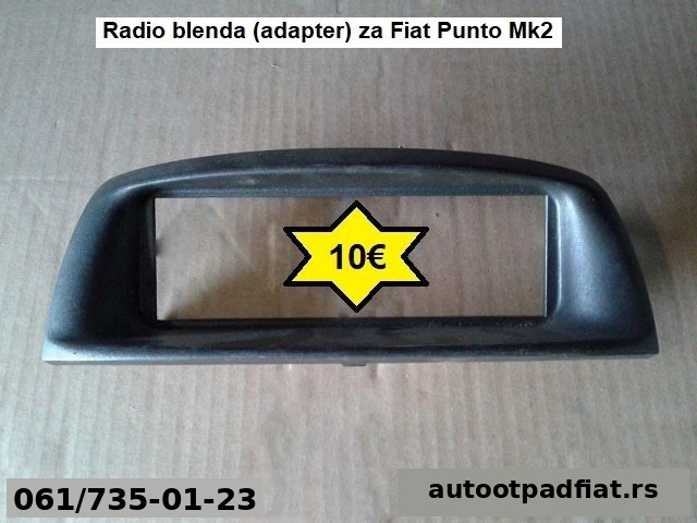 Radio-blenda (adapter) za Fiat  Punto Mk2
