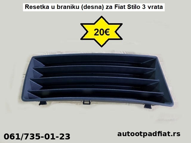 Resetka u braniku (desna) za Fiat Stilo 3 vrata
