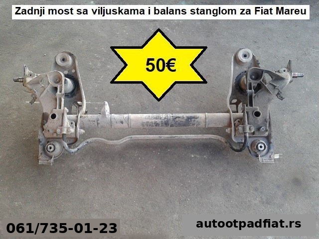 Zadnji most sa viljuskama i balans stanglom za Fiat Mareu